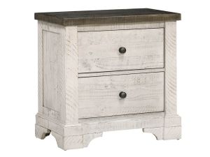 Valley Ridge White 2 Drawer Nightstand