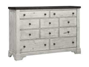 Valley Ridge White 10 Drawer Dresser 