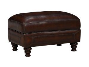 Ashland Prairie Meadows Leather Ottoman 