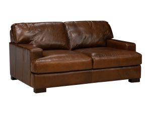 Dallas Chestnut Leather Loveseat