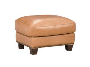 Madison Desert Sand 100% Leather Ottoman