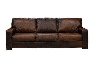 Waco Brown 94" Leather Sofa