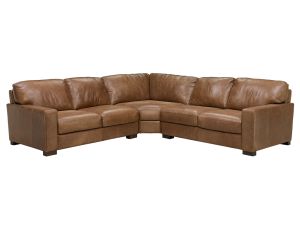 Splendor Chestnut Leather 3 Piece Sectional