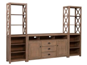 Durango Weathered Brown 3 Piece Entertainment Wall Unit