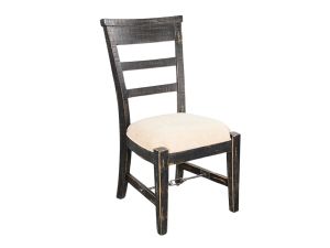 Marina  Beige / Black Side Chair With Cushion Seat