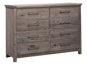 Dovetail Mystic Grey 8 Drawer Dresser