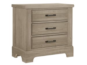 Cool Rustic Clear Maple 3 Drawer Nightstand