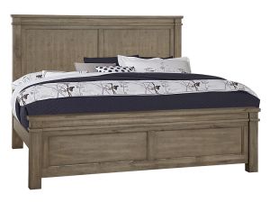 Cool Rustic Stone Grey Mansion Bed w/Mansion Footboard