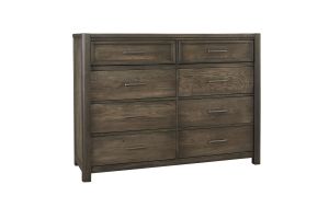 Crafted Oak Aged Grey 8 Drawer Dresser 