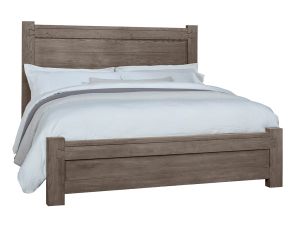 Dovetail Mystic Grey Poster Bed w/Poster Footboard