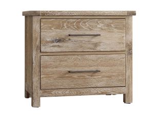 Dovetail Sun Bleached White 2 Drawer Nightstand