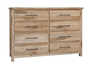 Dovetail Sun Bleached White 8-Drawer Dresser