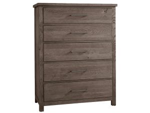 Dovetail Mystic Grey 5 Drawer Chest 