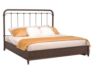 Braden Aged Rust Metal Surround Iron Bed