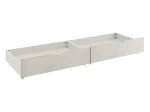 Olivia Brushed White 2 Drawer Under Bed Storage