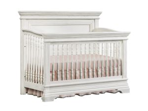 Olivia Brushed White Convertible Crib