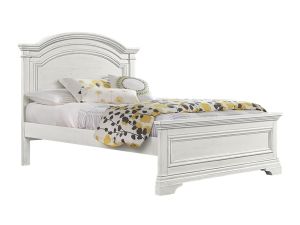 Olivia Brushed White Twin Bed 