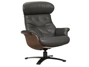 Deltona Castle Rock 100% Leather Swivel Chair