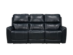 Rainier Ocean Leather Zero Gravity Power Reclining Sofa w/Power Lumbar & Headrests