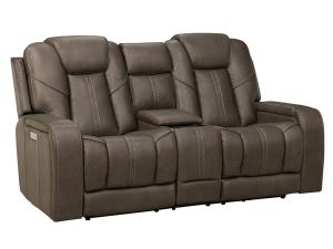 Alpha Capriccio Smoke Zero Gravity Triple Power Console Loveseat with Immersive Audio