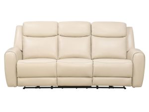 Relax Ave Deltona Moonshine Leather Dual Power Reclining Sofa