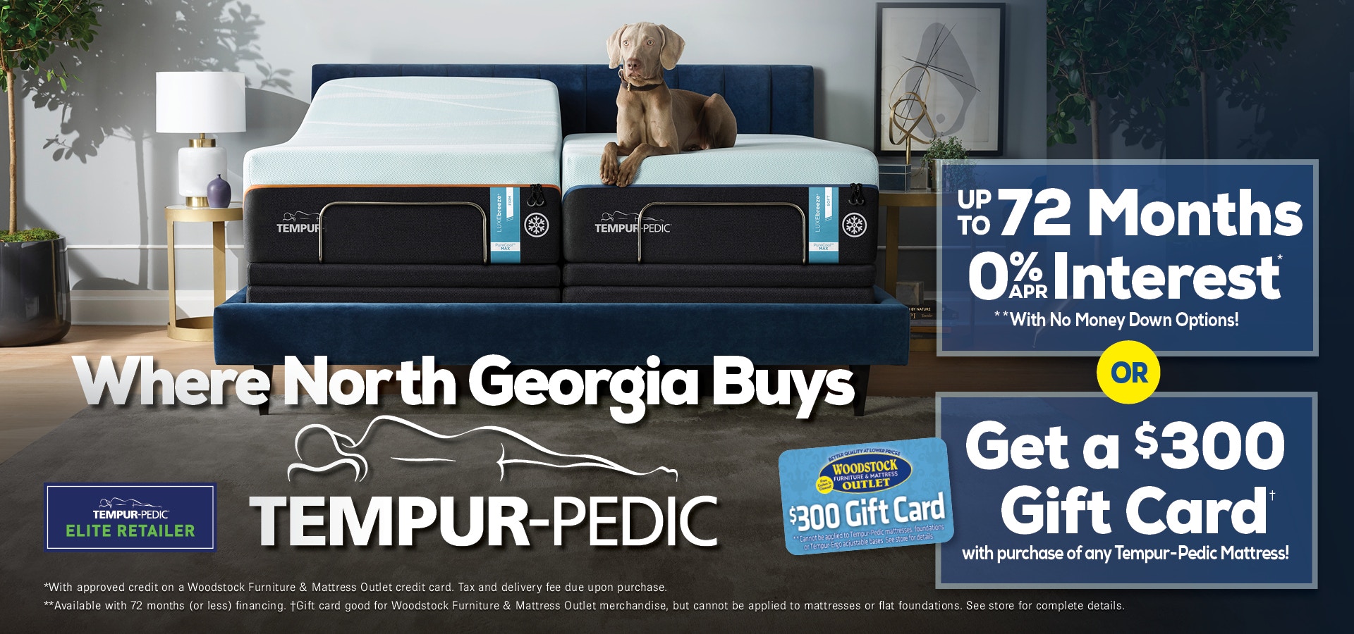 Shop Tempur-Pedic at Woodstock Furnture & Mattress Outlet!